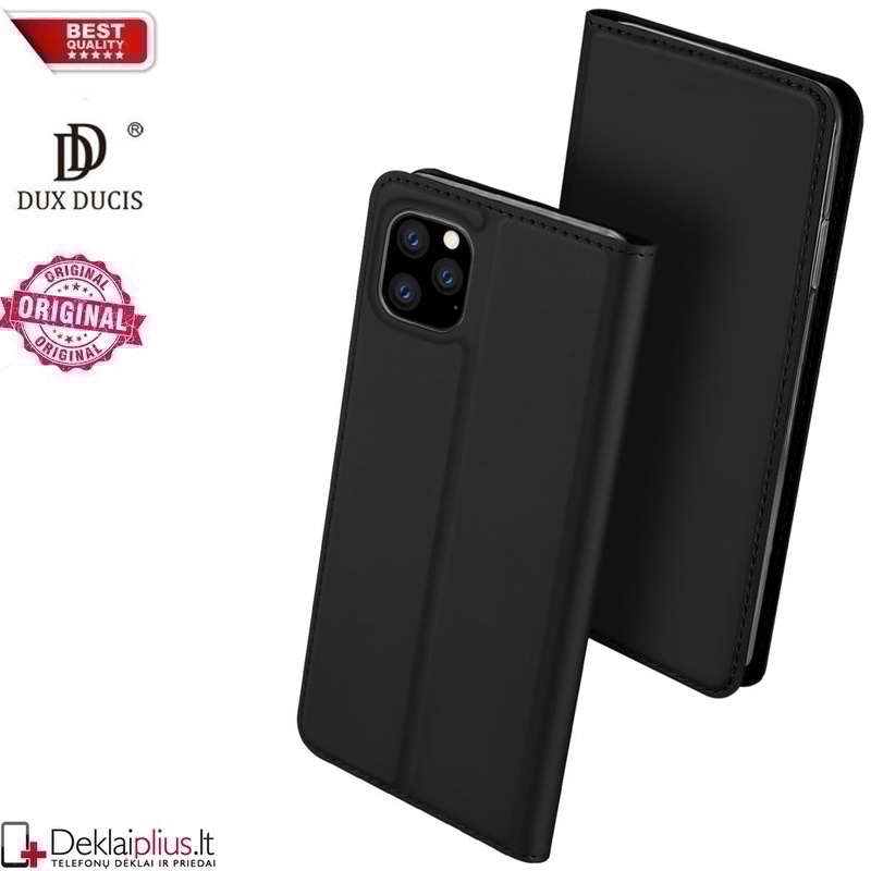 Dux Ducis dirbtinės odos atverčiamas dėklas - juodas (IPHONE 11) Dux Ducis dirbtinės odos atverčiamas dėklas - juodas (IPHONE 11)